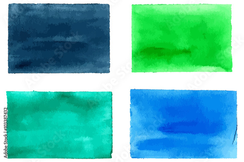 Collection of watercolor rectangles for design