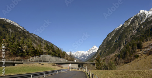 A2 Gotthard highway near Goshenen, Switzerland