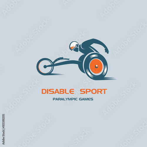 The disabled person athlete in a wheelchair. Paralympic games. V
