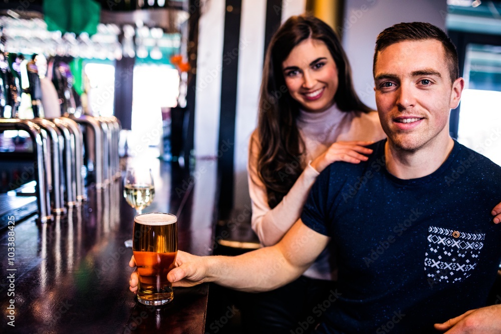 Cute couple having a drink Cute couple having a drink