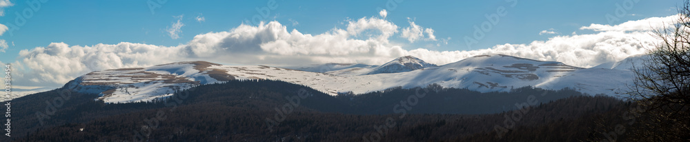 Russia, panorama of ridge Lago-Naki