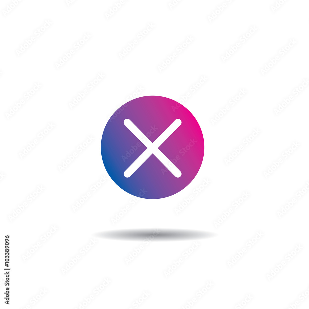 Vector Close Logo Icon Flat Design Vector Close Logo Icon Flat Design