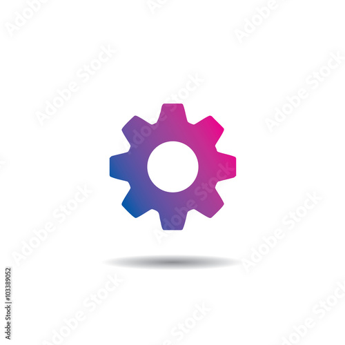 Vector Settings Logo Icon Flat Design