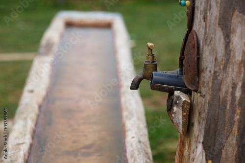 tap and trough in rural ares of Karadeniz region