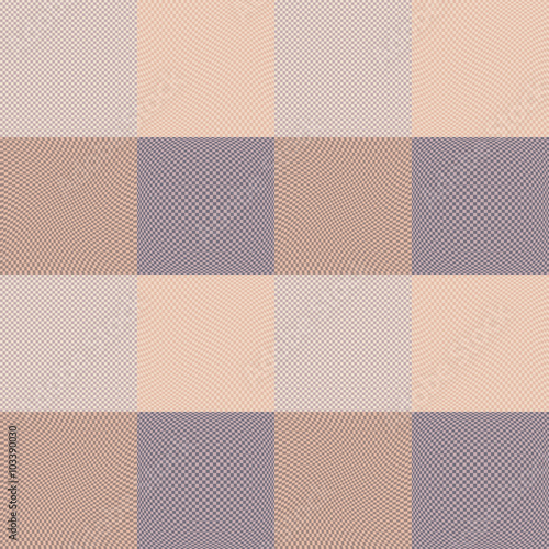 Chess board squares distortion vector seamless pattern.