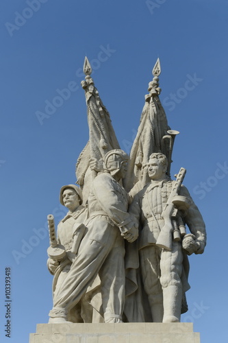 The monument to the "Connection fronts" in the village of Pyatimorsk devoted to the completion of the encirclement of Nazi troops in the battle of Stalingrad.