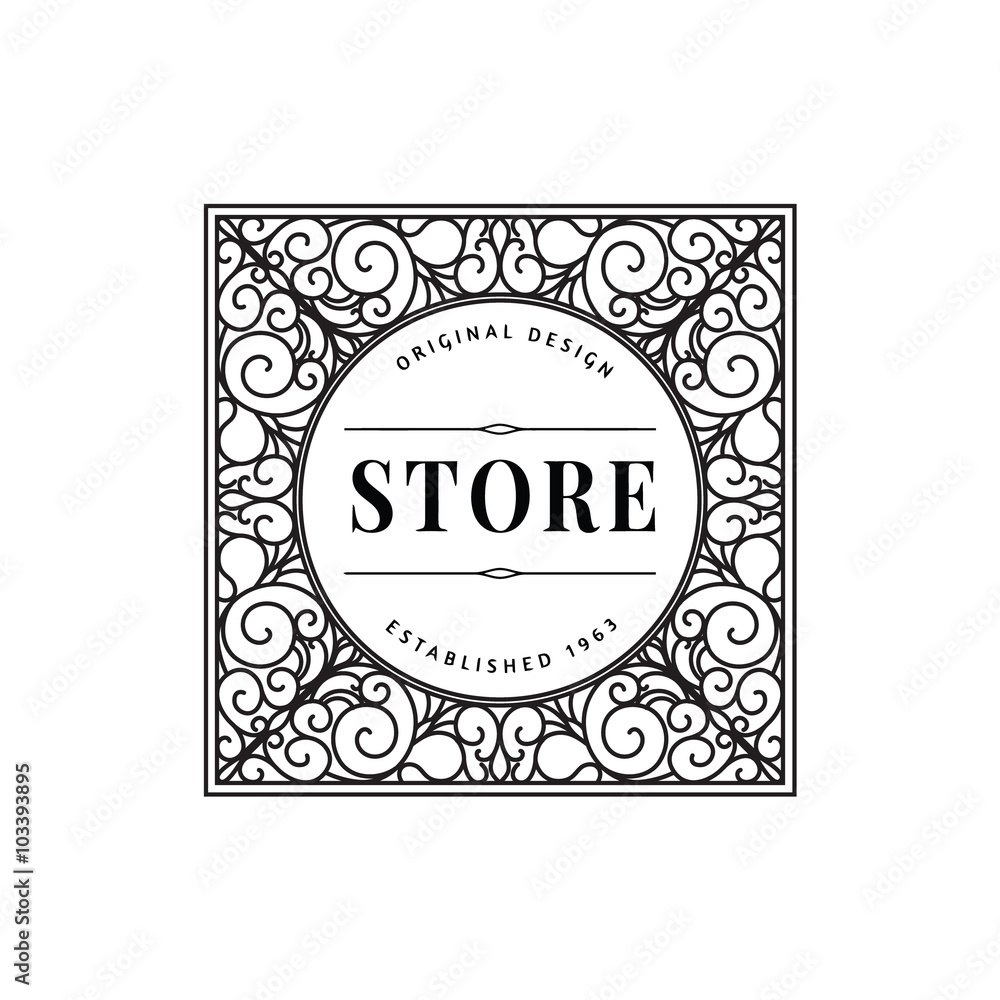 Vector Ornate circle Frame from lines pattern. Ornate element for design and place for text or pictures. Abstract background. Perfect for invitations, announcements, scrapbooks. Vector design template