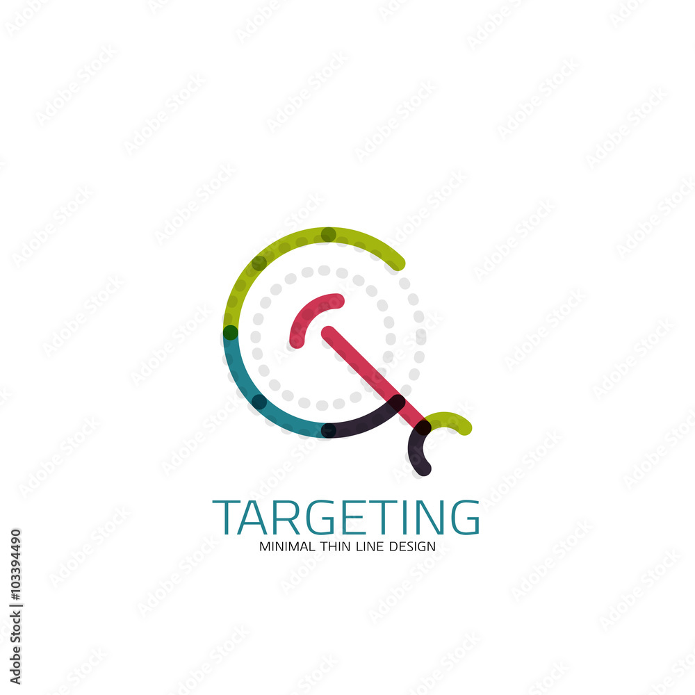 Vector thin line design logo magnifying glass, search and find or zoom logotype concept. Linear minimalistic business icon Vector thin line design logo magnifying glass, search and find or zoom logotype concept. Linear minimalistic business icon