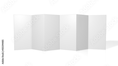 Blank Flyer - Din Lang - Seiter -  (Accordion) - Vertikal - 12 Seiten