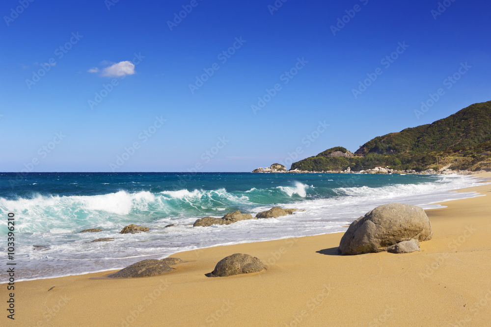 Obraz premium Nagata Beach, a subtropical beach on Yakushima Island, Japan
