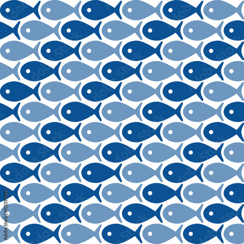 Seamless fish pattern
