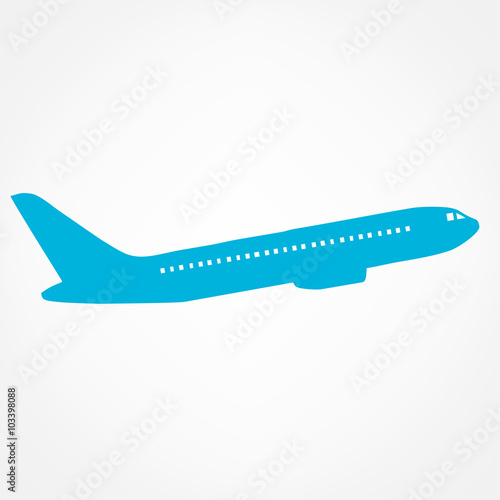 airplane symbol. vector illustration.