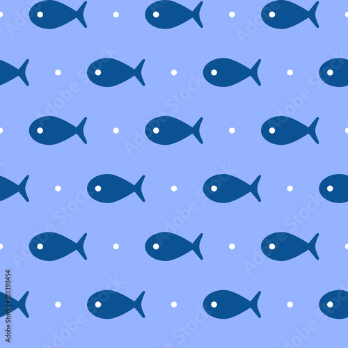 Vector seamless fish pattern