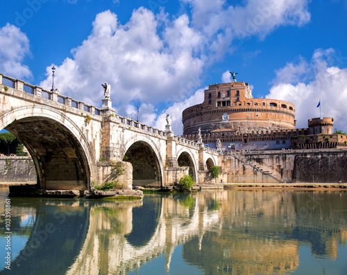 Angel Castle with bridge in Rome, Italy