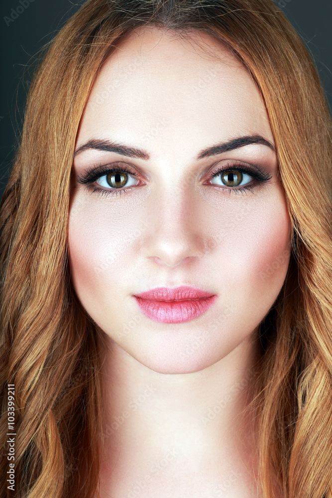 attractive red-haired girl attractive red-haired girl