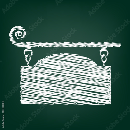 Chalk icon on green board