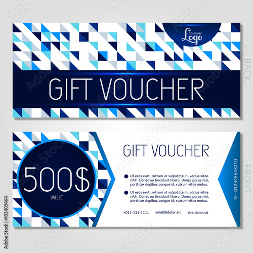 gift voucher vector illustration coupon template for company