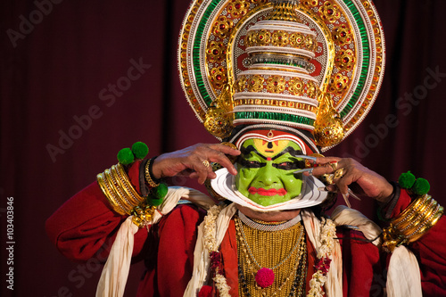 Kathakali show. Varkala, Kerala, India