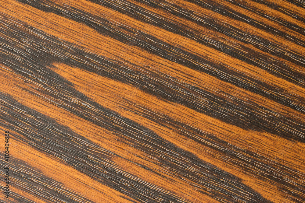 Fototapeta premium Veneer wood texture background. Diagonal stripes, natural pattern