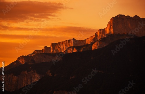 French Mountains Sunset