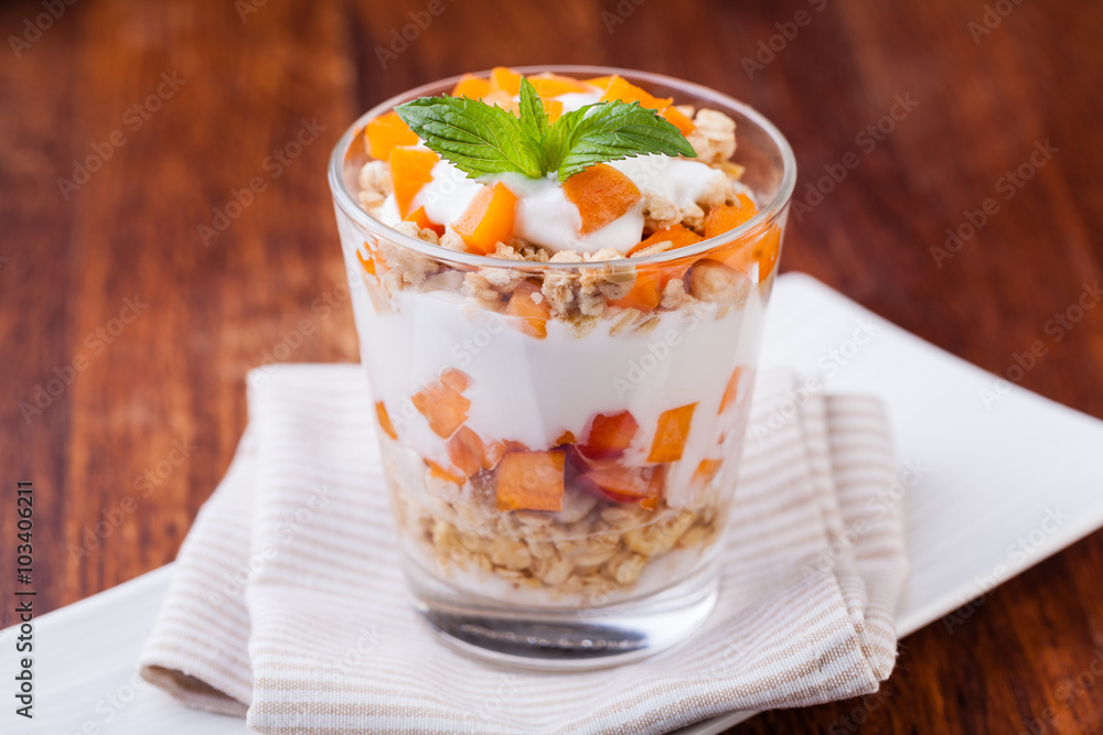 yogurt with muesli and berries yogurt with muesli and berries
