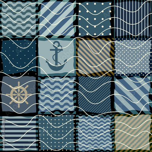 quilting design in nautical style photo