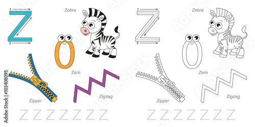 Pictures for letter Z