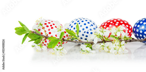 Easter composition on white...