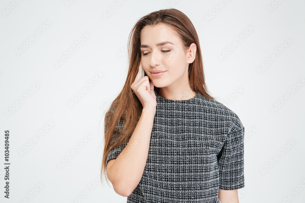 Beautiful woman talking on the phone Beautiful woman talking on the phone