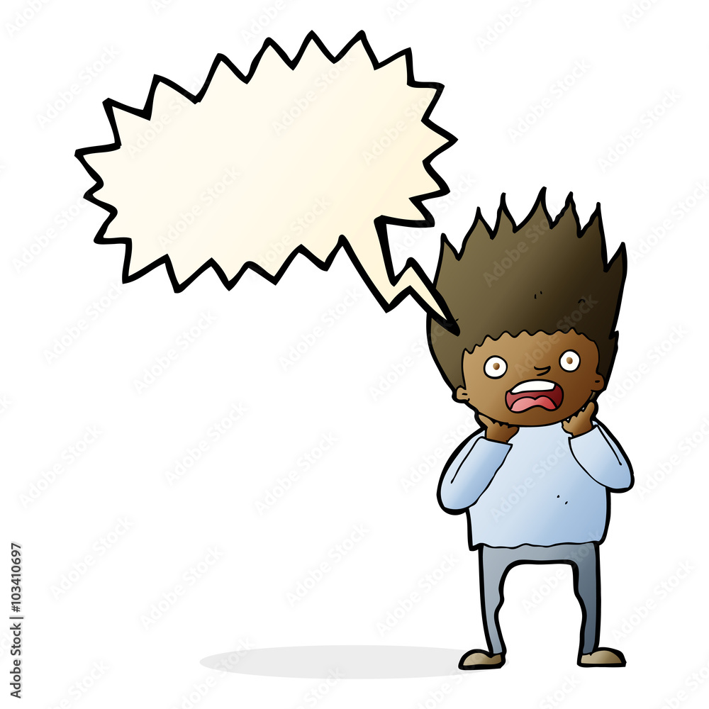 cartoon man panicking with speech bubble cartoon man panicking with speech bubble