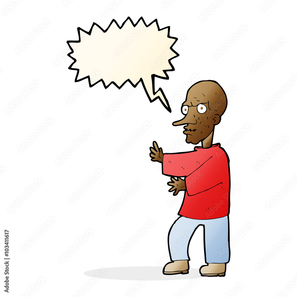 cartoon mean looking man with speech bubble cartoon mean looking man with speech bubble