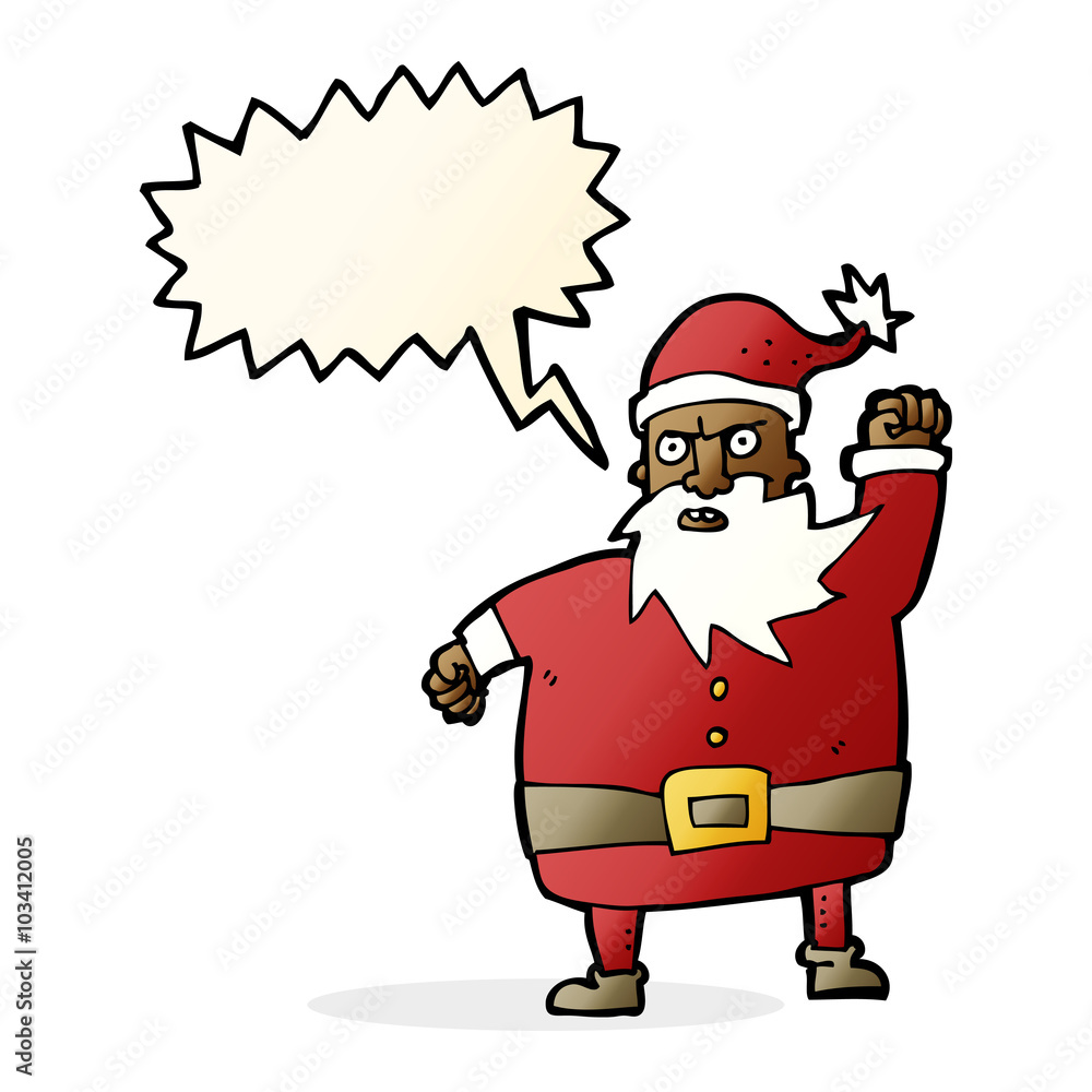 cartoon santa claus with speech bubble cartoon santa claus with speech bubble