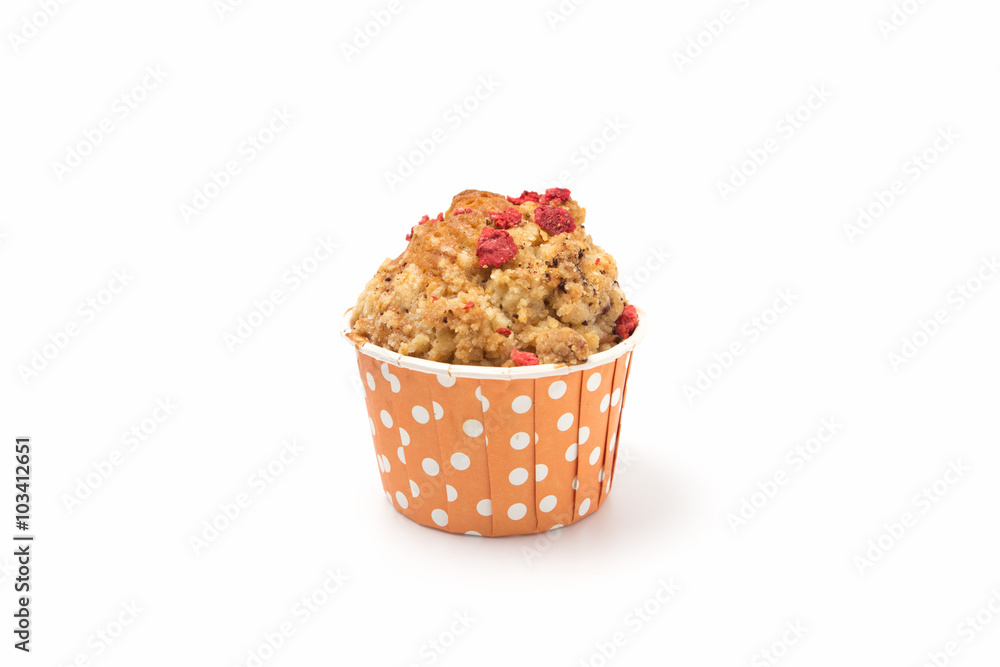 Strawberry muffins on isolate background. Strawberry muffins on isolate background.