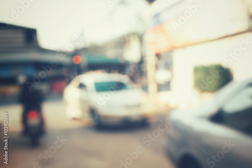 Blurred of car in city © Successo images