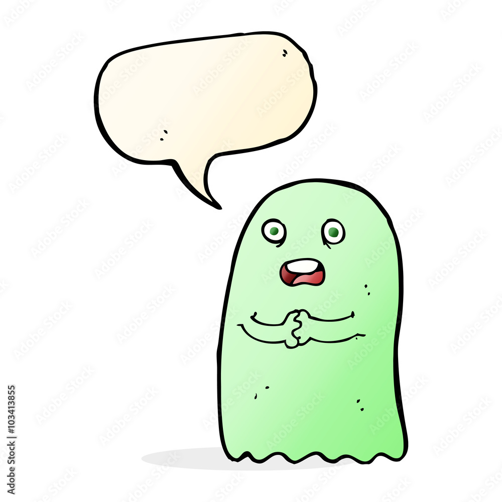 funny cartoon ghost with speech bubble funny cartoon ghost with speech bubble
