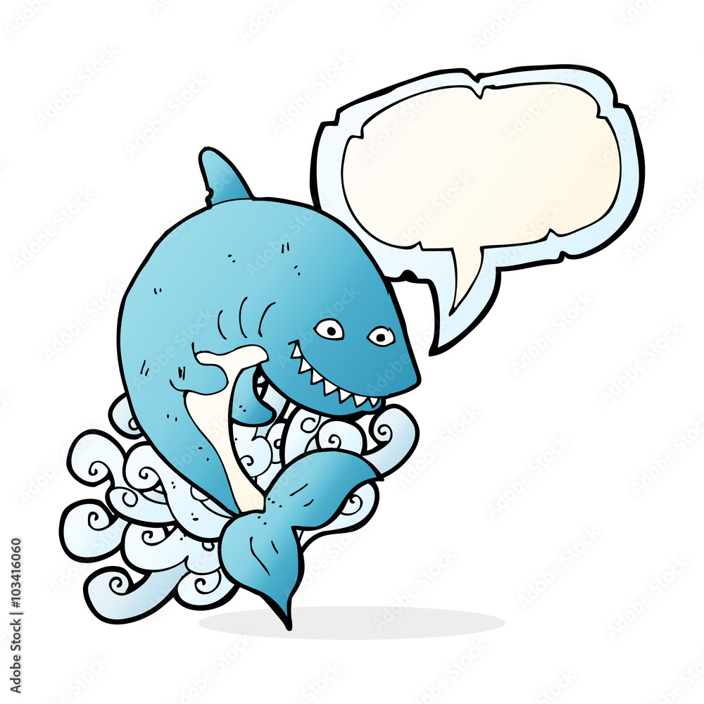 cartoon shark with speech bubble cartoon shark with speech bubble