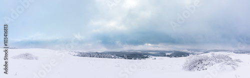 Wasserkuppe Panorama im Winter