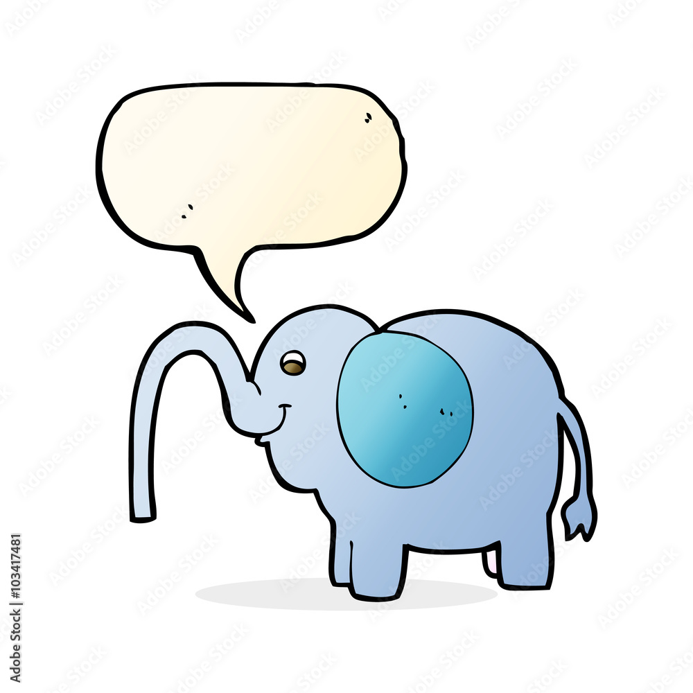 cartoon elephant squirting water with speech bubble cartoon elephant squirting water with speech bubble