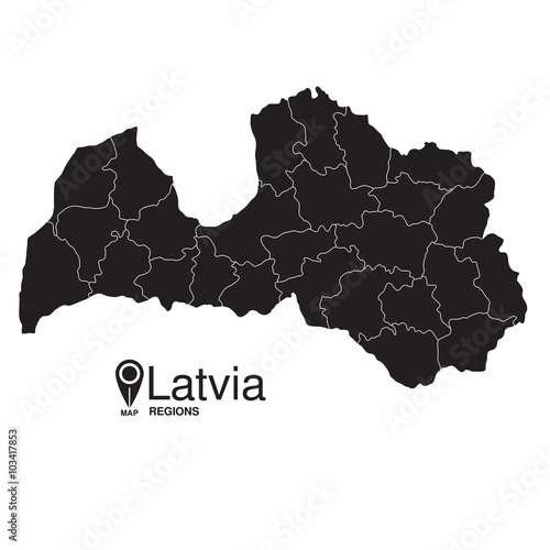 Latvia map regions