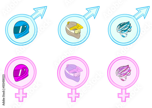 Helmets in sexual signs