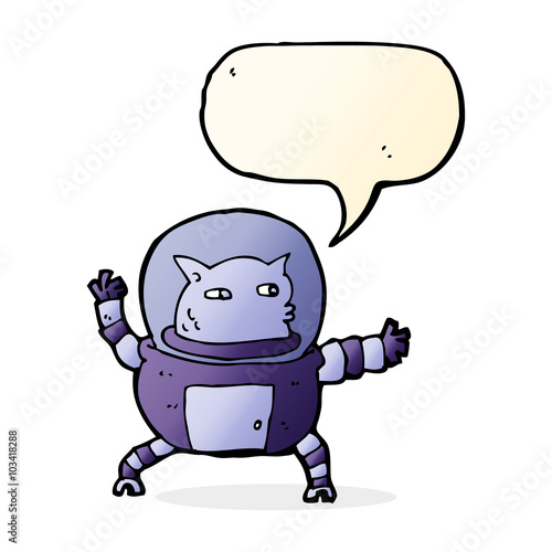 cartoon alien with speech bubble