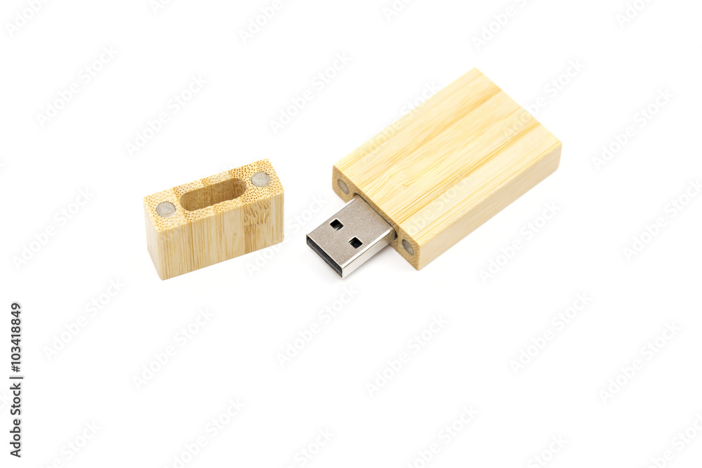 USB flash drive on the white background USB flash drive on the white background