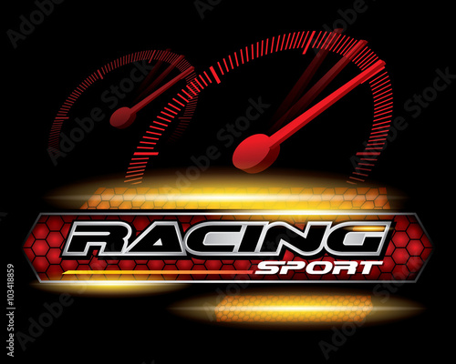 RACING SPORT CONCEPT for LOGO DESIGN VECTOR