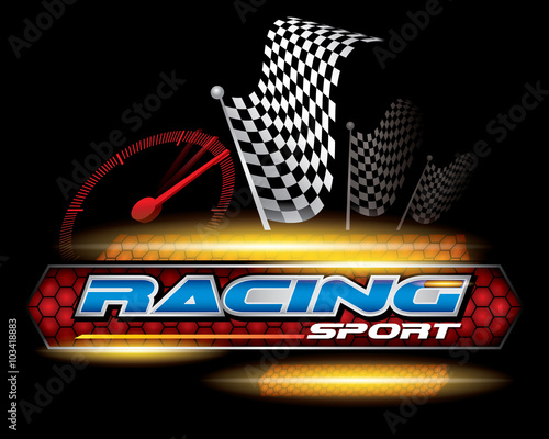 RACING SPORT CONCEPT for LOGO DESIGN VECTOR
