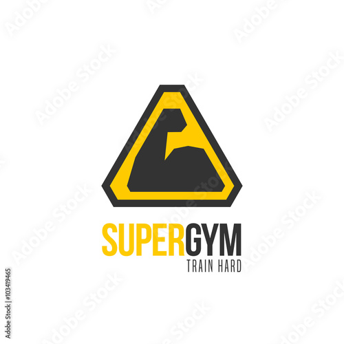 Gym logo template, vector illustration
