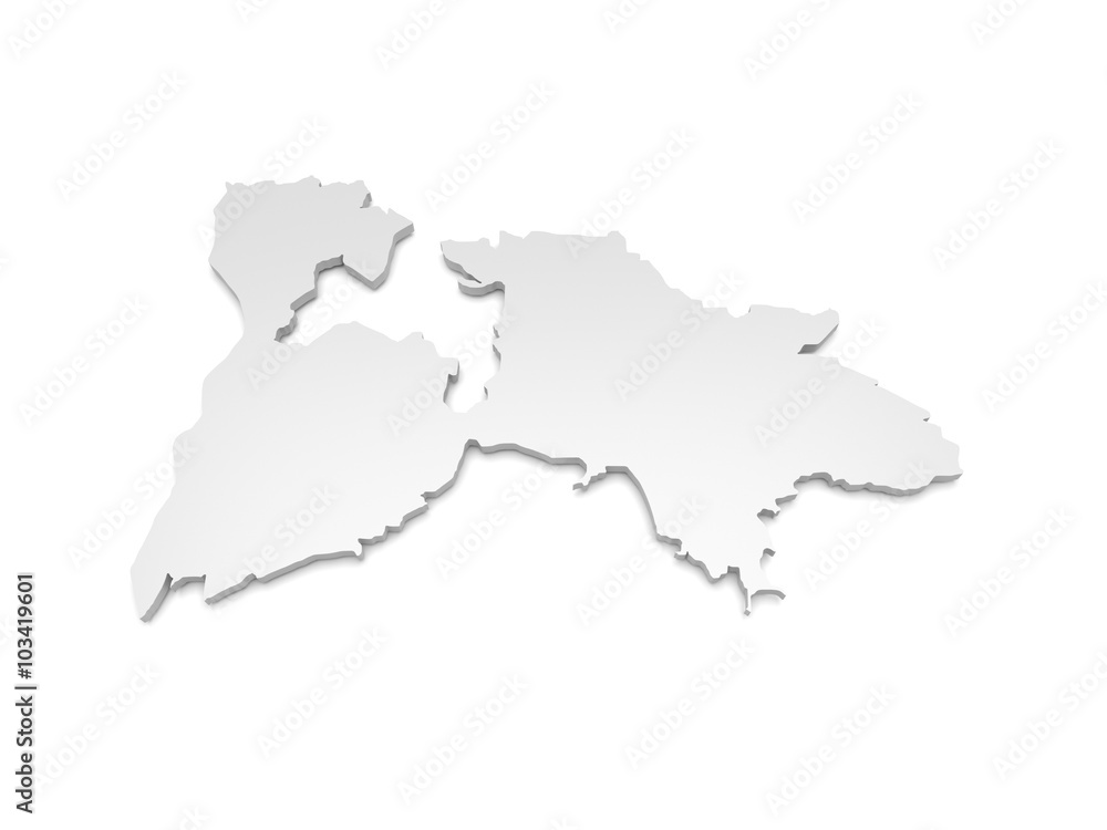 Obraz premium 3D Karte Baden-Württemberg - Breisgau-Hochschwarzwald
