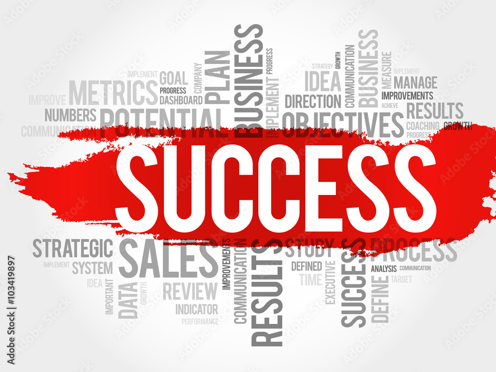 Fototapeta premium Success word cloud, business concept background