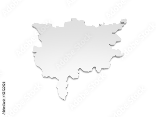 3D Karte Baden-Württemberg - Ludwigsburg