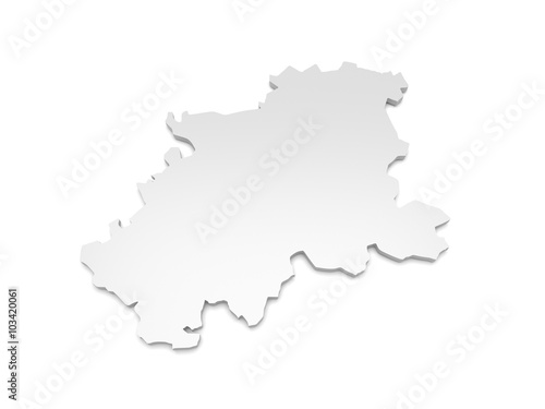 3D Karte Baden-Württemberg - Neckar-Odenwald-Kreis