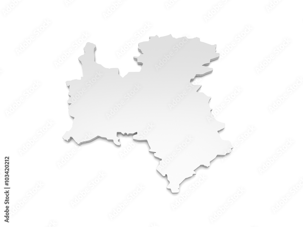 3D Karte Baden-Württemberg - Rottweil